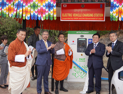 Japan, UNDP support 8 SETEC POWER EV charging stations to Bhutan